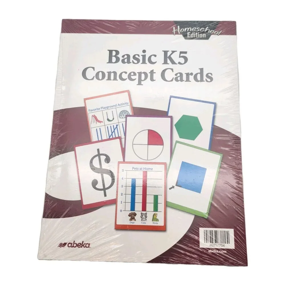 Abeka Homeschool Edition K5 Basic Concept Flashcards NEW